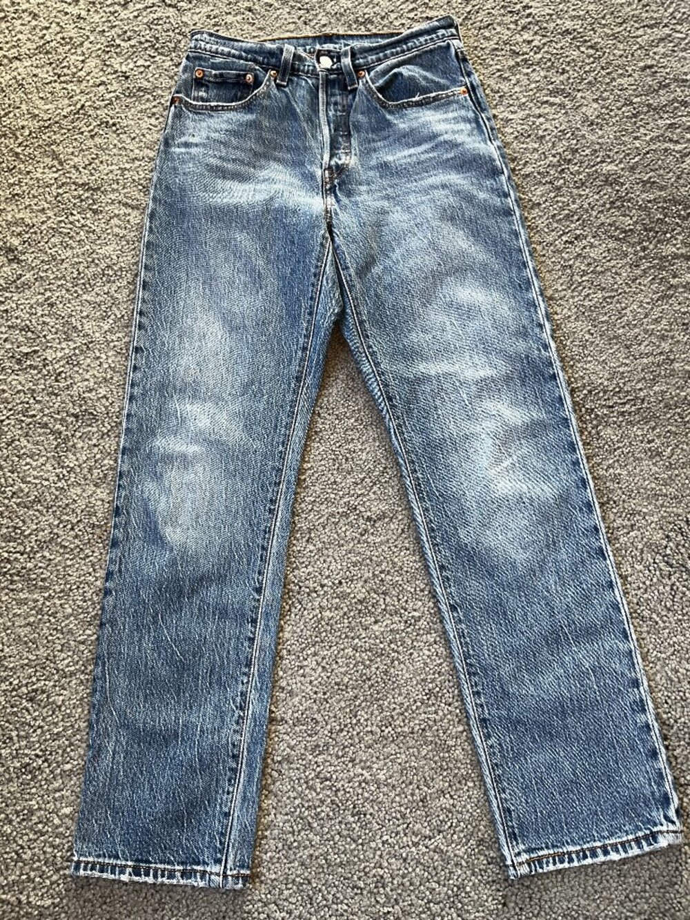 LEVI'S 501 BIG E Premium Denim Medium Wash Blue Jeans - EUC - Labeled W26 L30